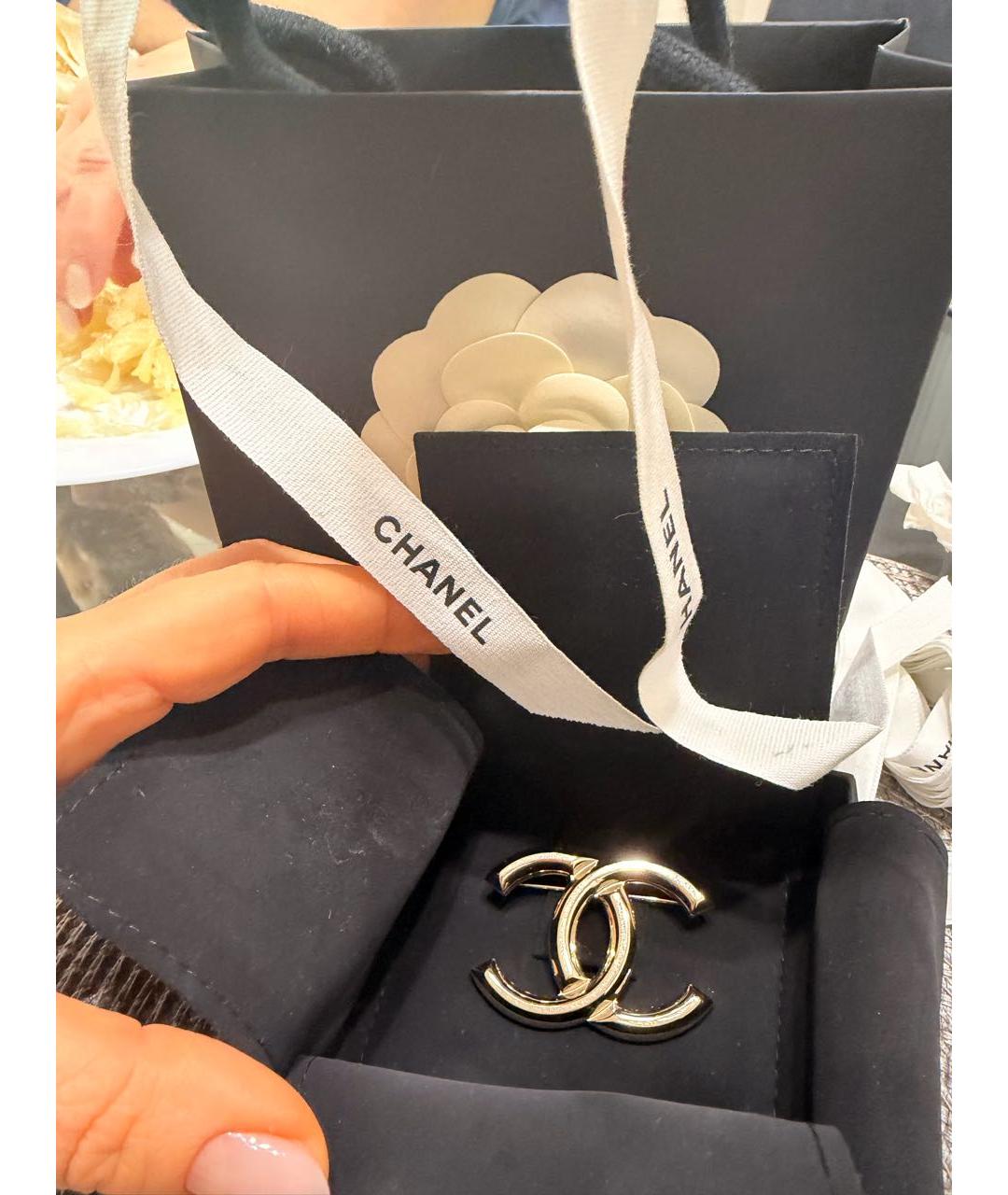 CHANEL Золотая металлическая булавка / брошь, фото 2