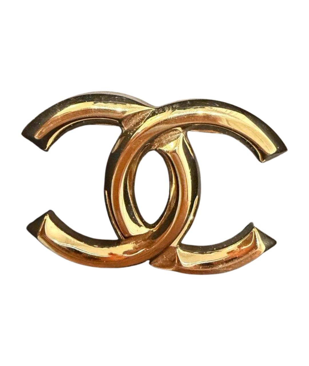 CHANEL Золотая металлическая булавка / брошь, фото 1