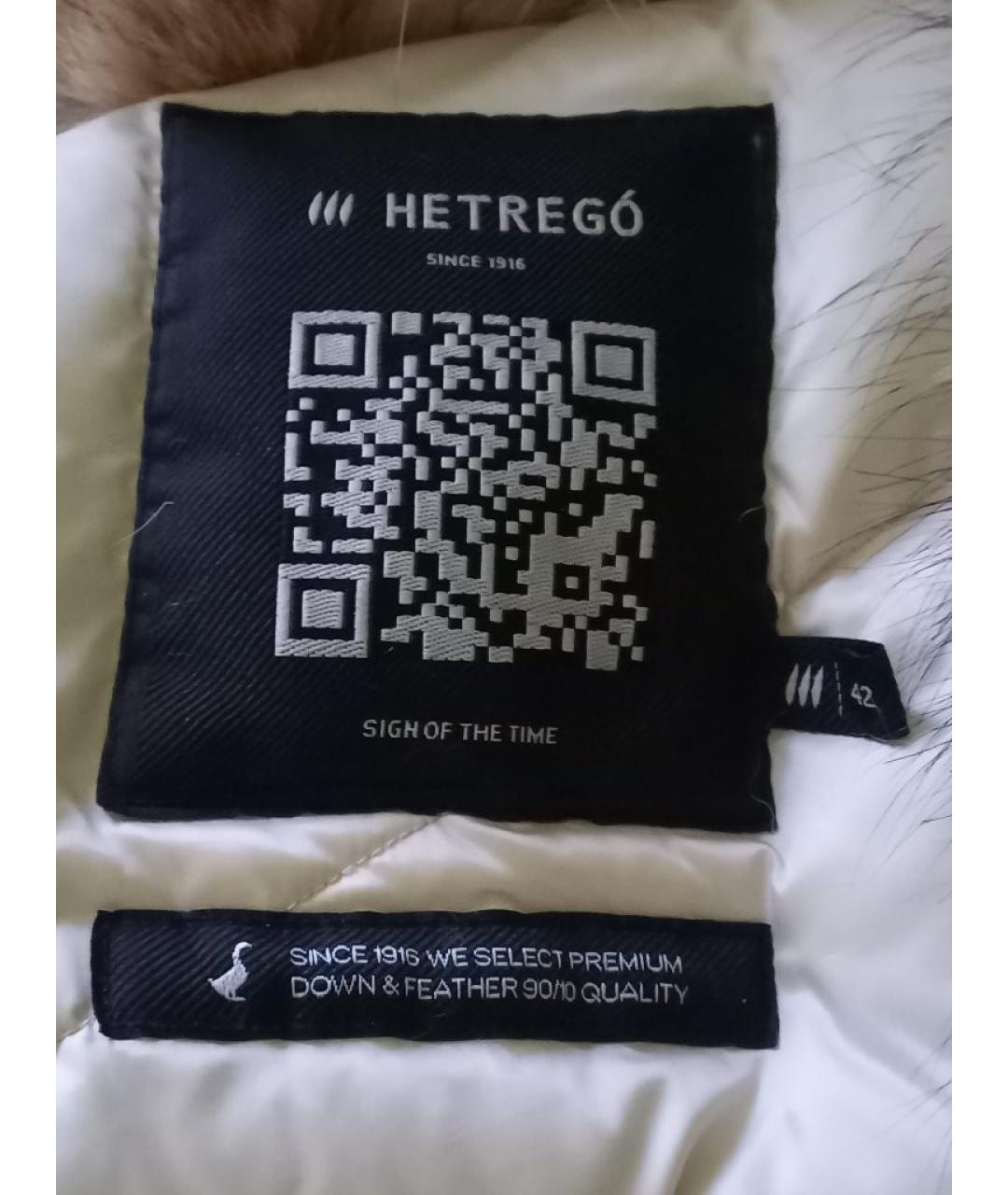 HETREGO Бежевый полиамидовый пуховик, фото 8