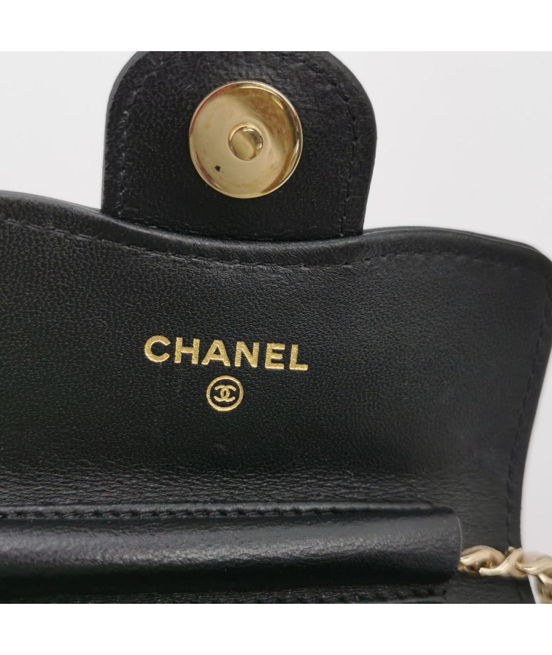 CHANEL Черная кожаная сумка через плечо, фото 6