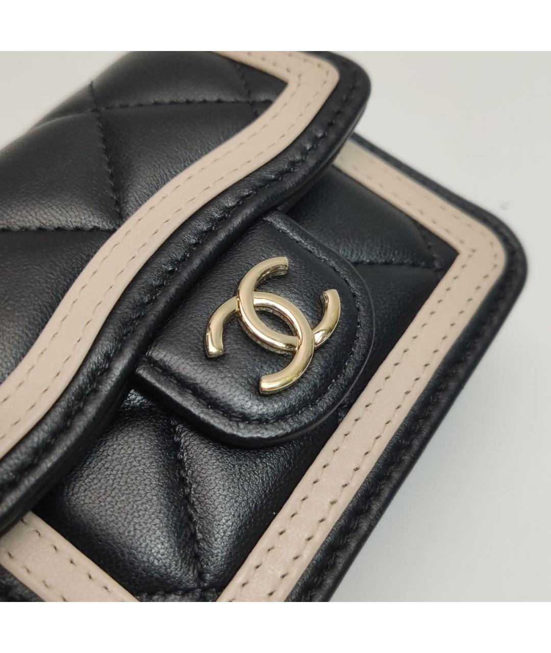 CHANEL Черная кожаная сумка через плечо, фото 8