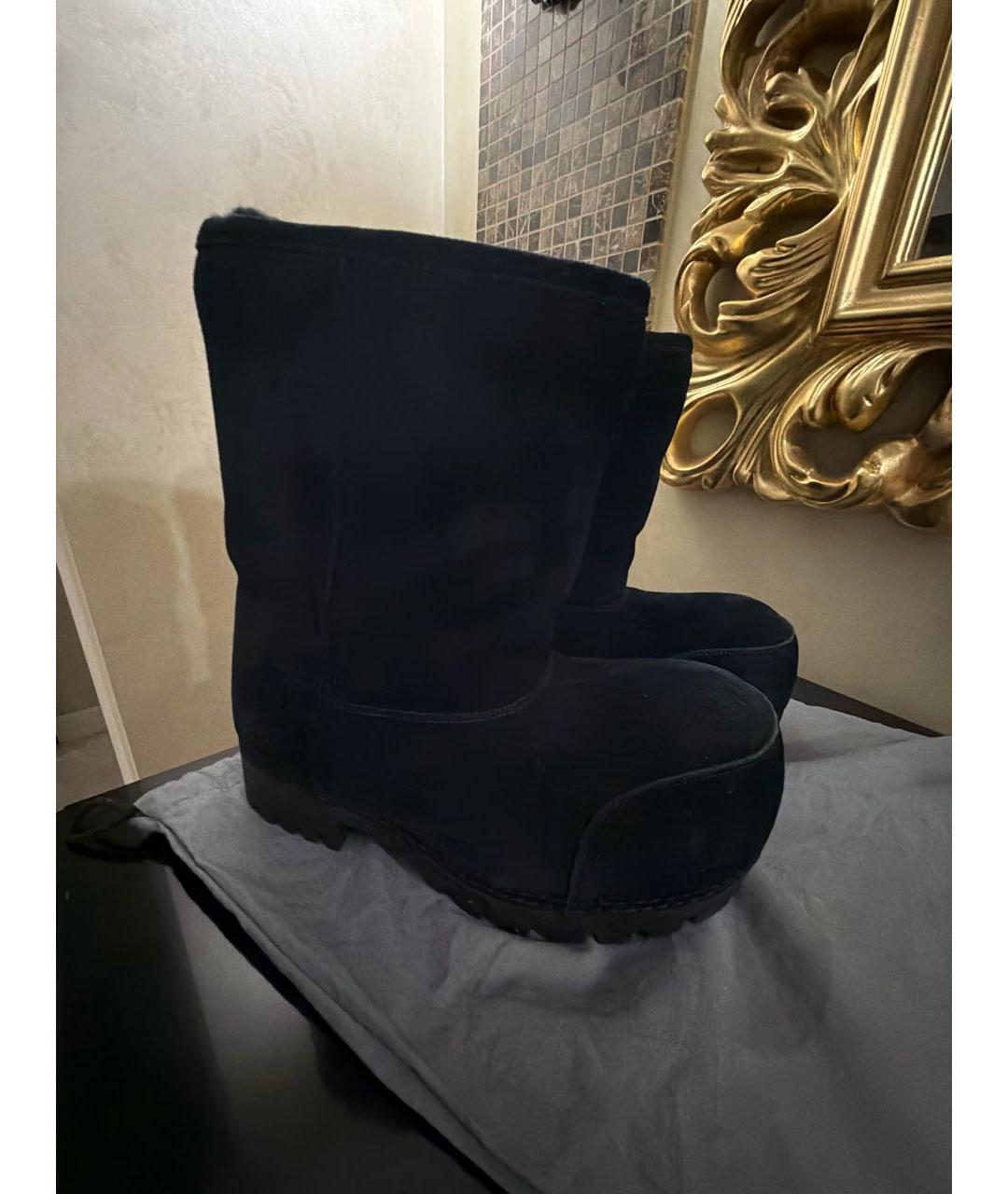 BALENCIAGA Черные замшевые полусапоги, фото 4