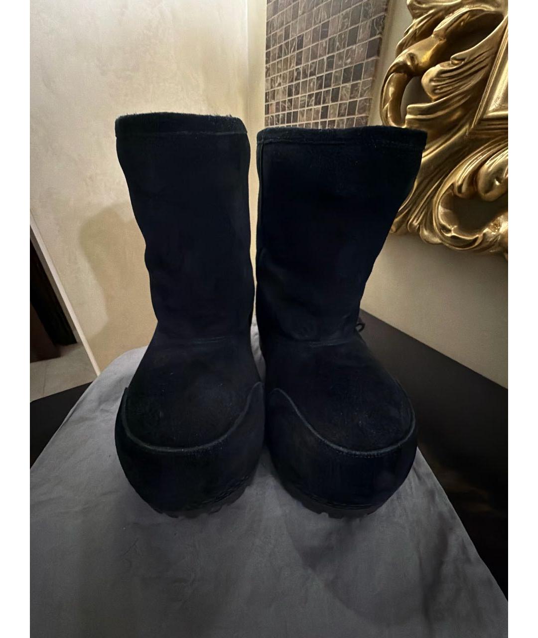 BALENCIAGA Черные замшевые полусапоги, фото 2