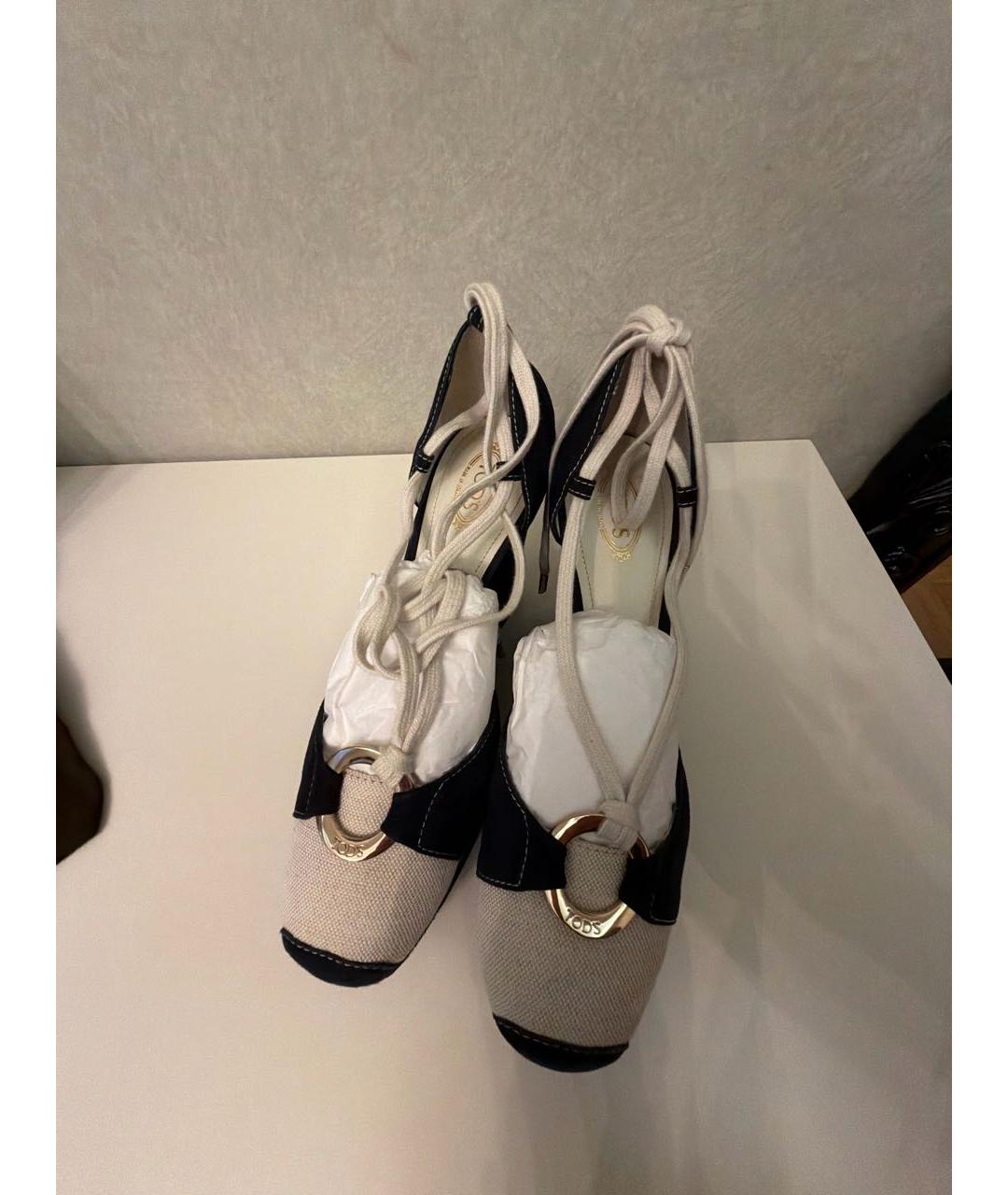 TOD'S Темно-синие замшевые туфли, фото 2