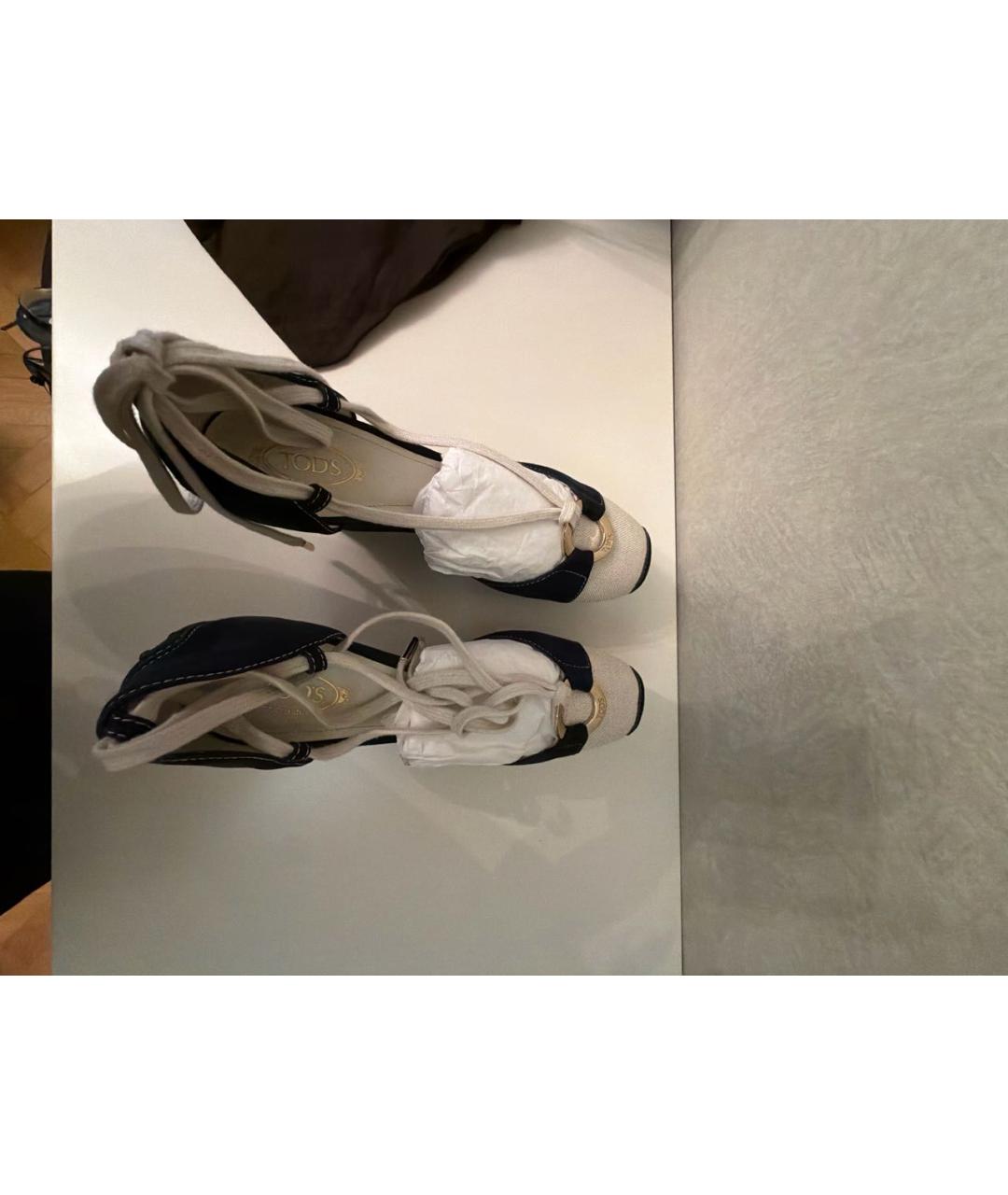 TOD'S Темно-синие замшевые туфли, фото 3