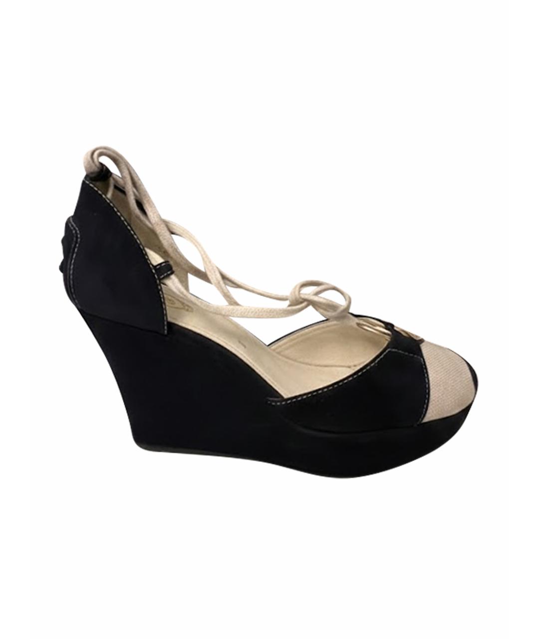 TOD'S Темно-синие замшевые туфли, фото 1