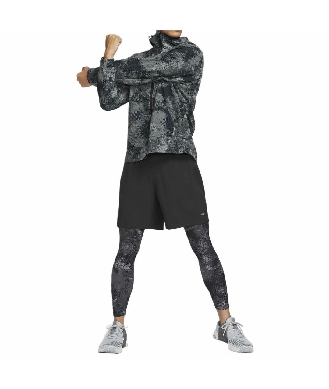 NIKE Антрацитовые полиэстеровые спортивные брюки и шорты, фото 3