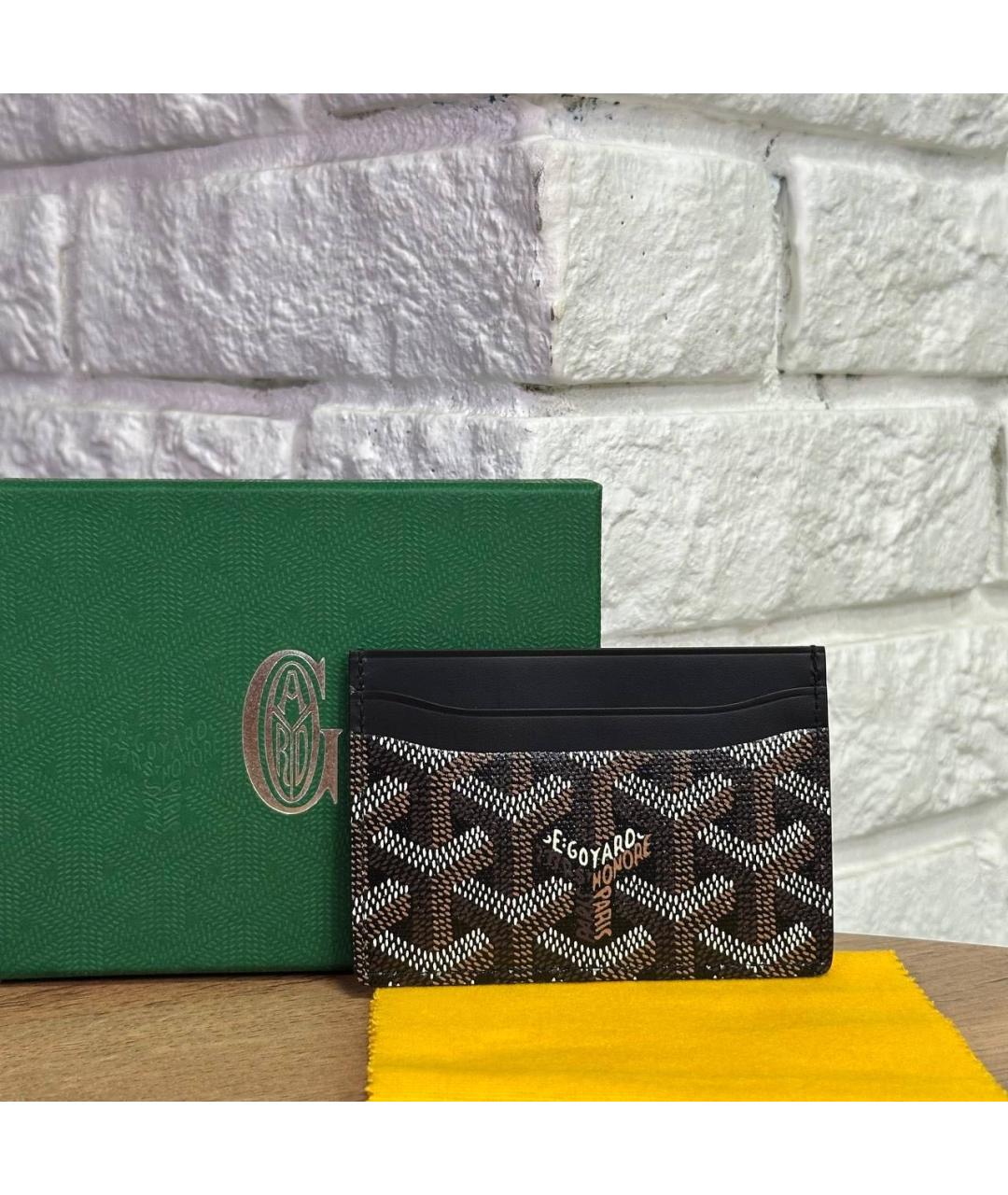 GOYARD Черный кожаный кардхолдер, фото 2