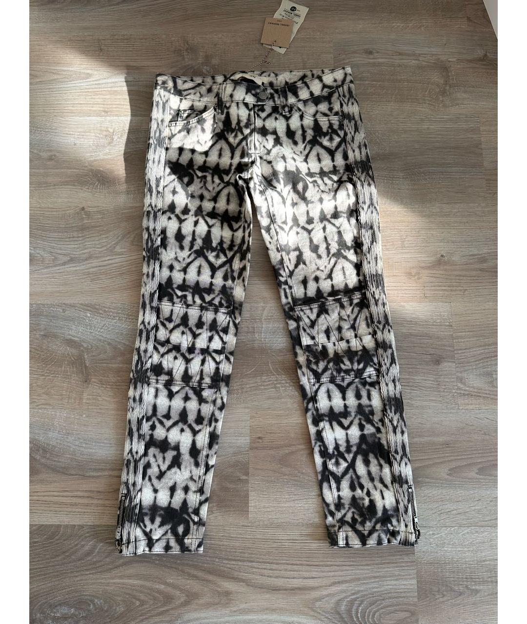 ISABEL MARANT Серые хлопко-эластановые джинсы слим, фото 2