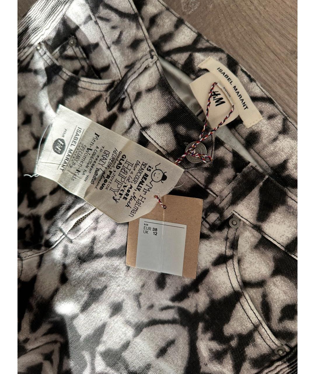 ISABEL MARANT Серые хлопко-эластановые джинсы слим, фото 3