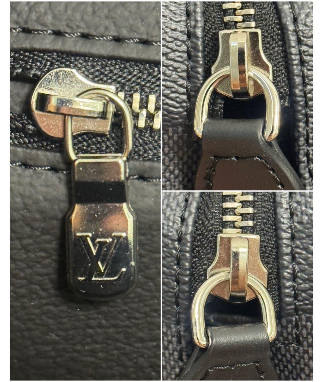 LOUIS VUITTON Черная барсетка, фото 6