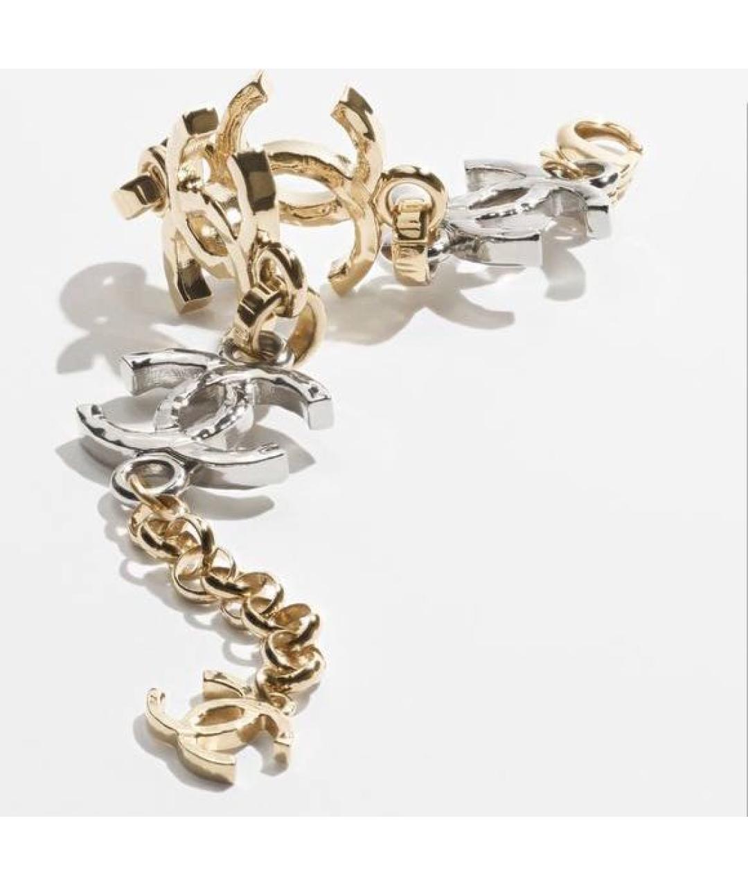 CHANEL Желтый металлический браслет, фото 2