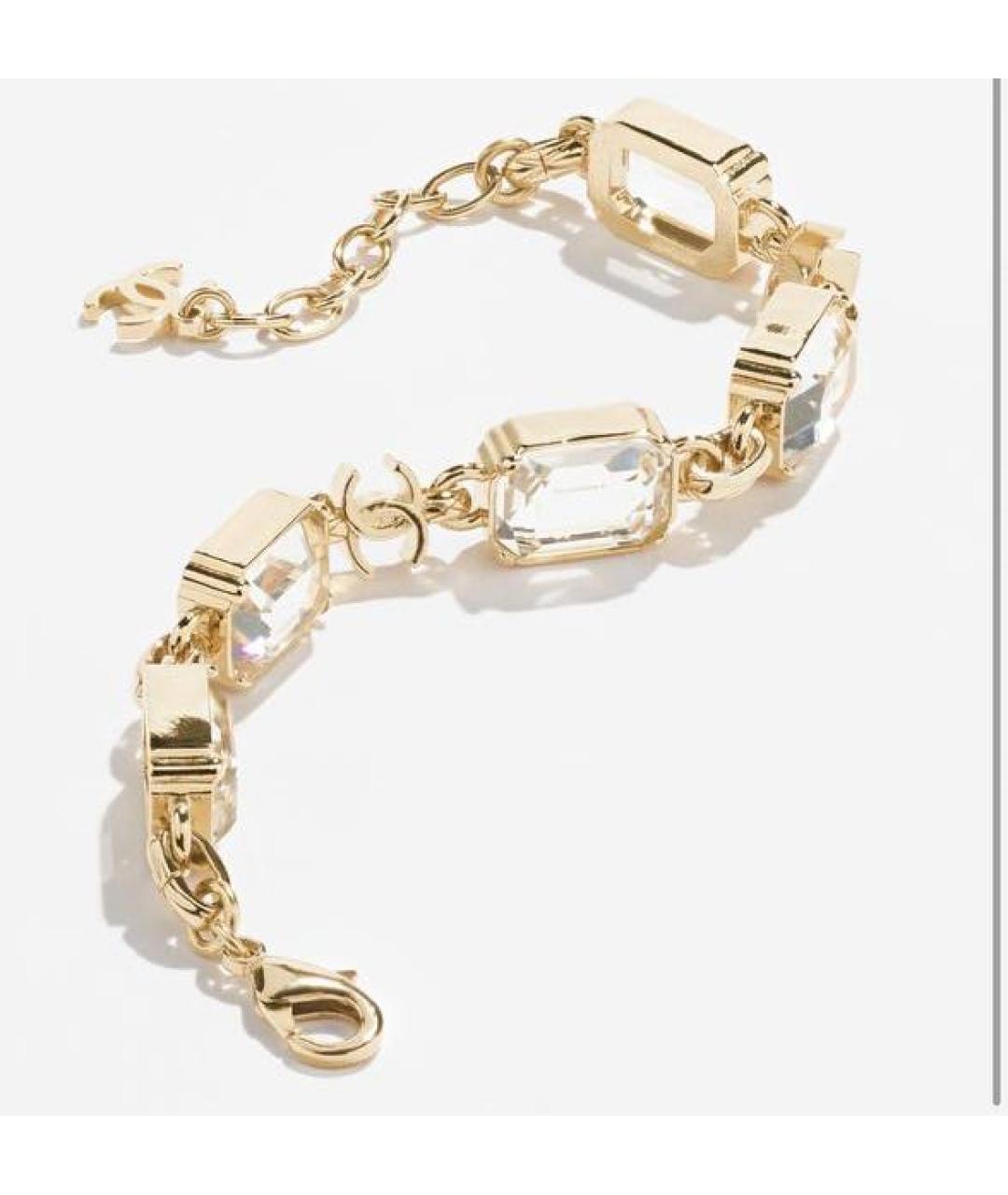 CHANEL Желтый металлический браслет, фото 2