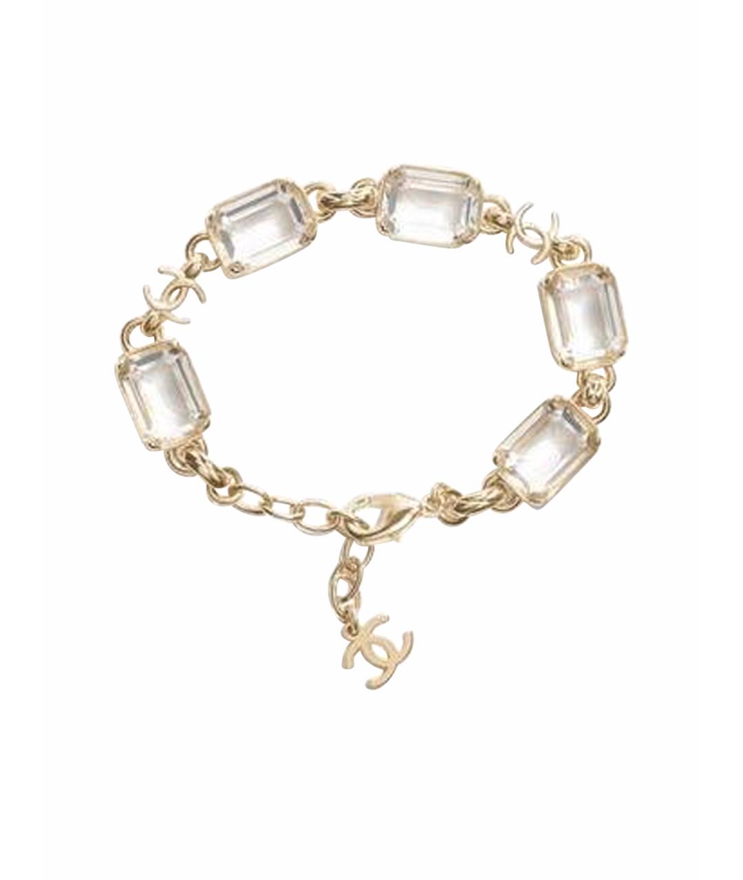 CHANEL Желтый металлический браслет, фото 1