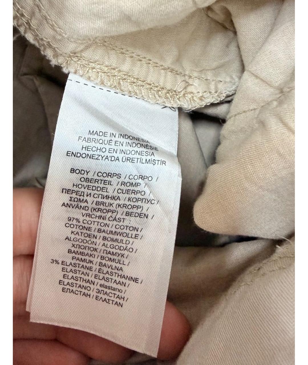 RALPH LAUREN Бежевые хлопко-эластановые кюлоты, фото 6