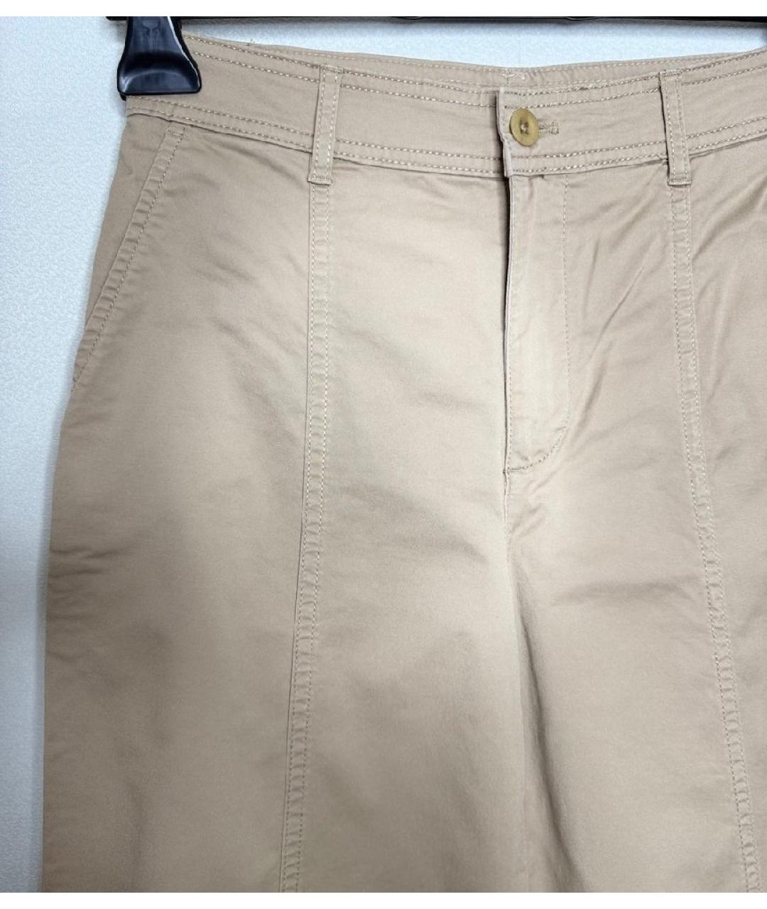 RALPH LAUREN Бежевые хлопко-эластановые кюлоты, фото 4