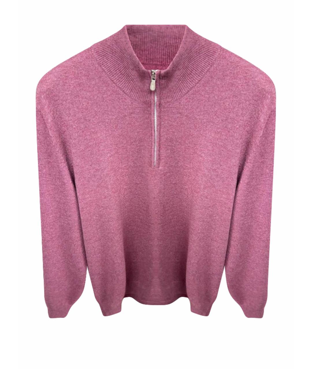 BRUNELLO CUCINELLI Розовый кашемировый джемпер / свитер, фото 1