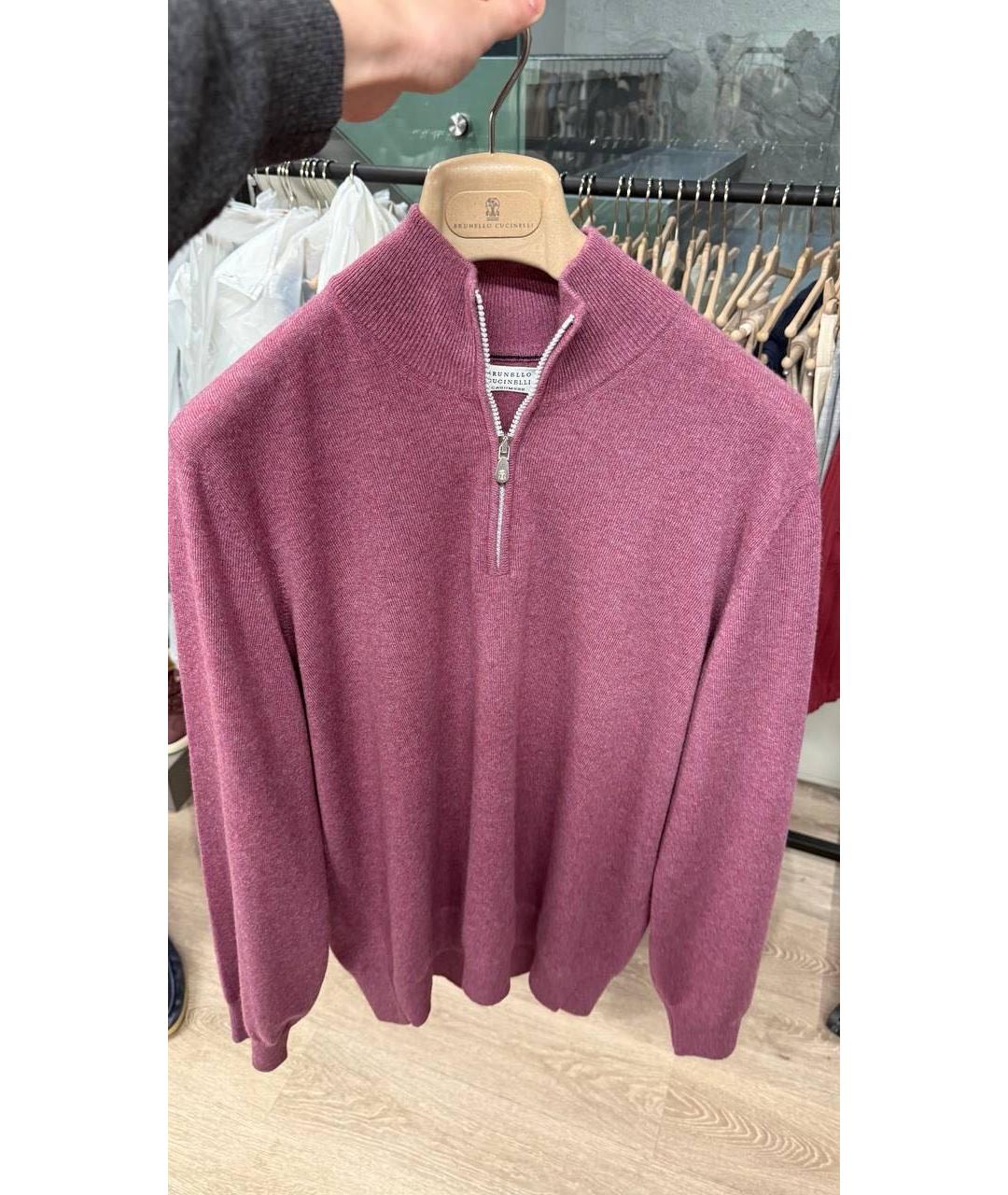 BRUNELLO CUCINELLI Розовый кашемировый джемпер / свитер, фото 2