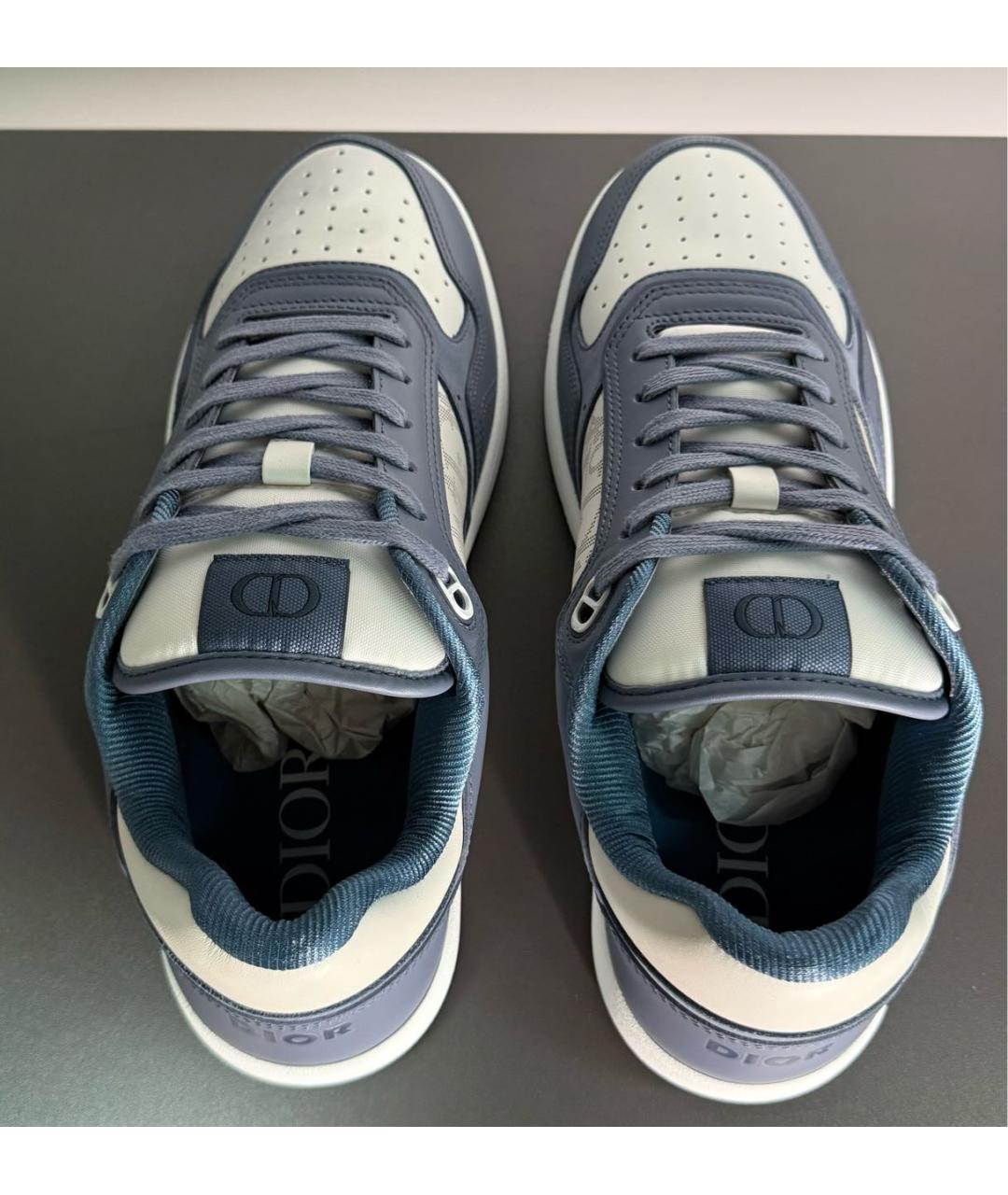 CHRISTIAN DIOR Синие кожаные низкие кроссовки / кеды, фото 3