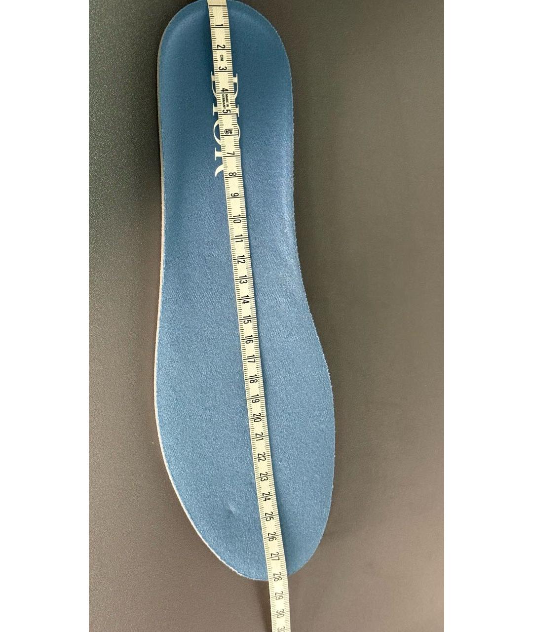 CHRISTIAN DIOR Синие кожаные низкие кроссовки / кеды, фото 7