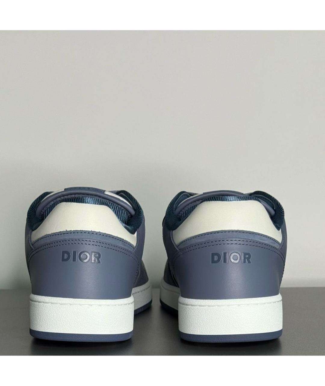 CHRISTIAN DIOR Синие кожаные низкие кроссовки / кеды, фото 4