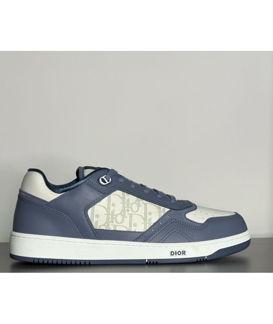 CHRISTIAN DIOR Синие кожаные низкие кроссовки / кеды, фото 9