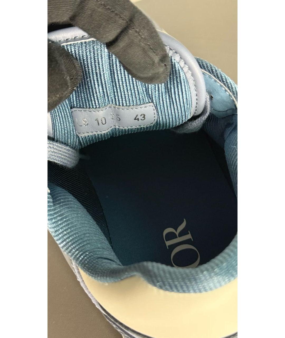 CHRISTIAN DIOR Синие кожаные низкие кроссовки / кеды, фото 8