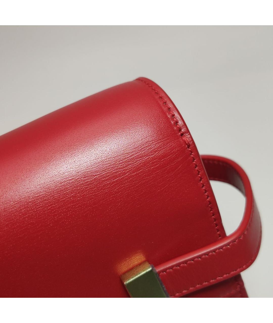 SAINT LAURENT Красная кожаная сумка через плечо, фото 8