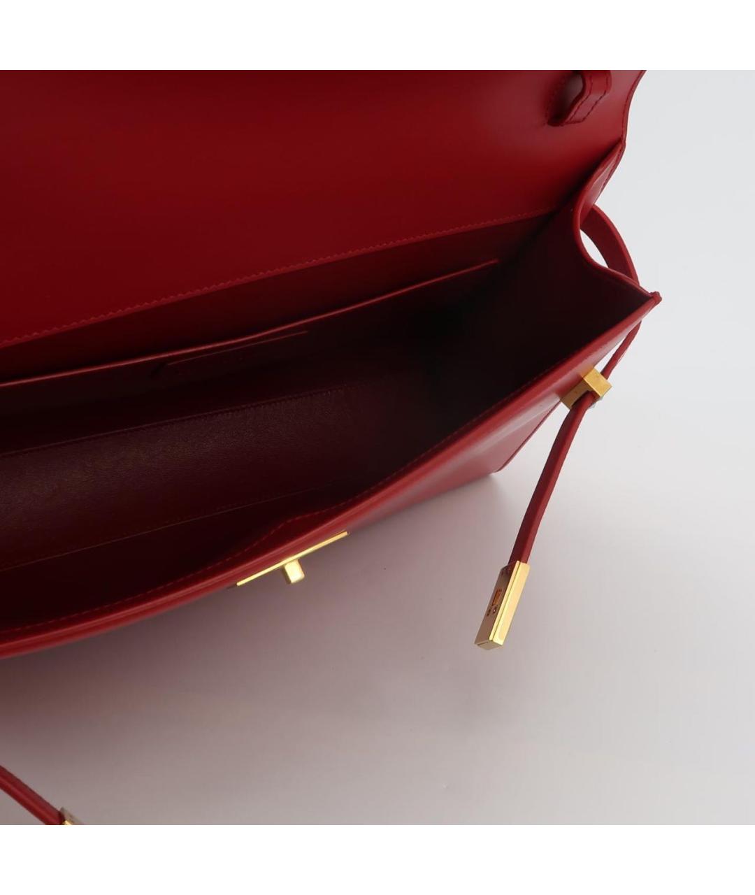 SAINT LAURENT Красная кожаная сумка через плечо, фото 6