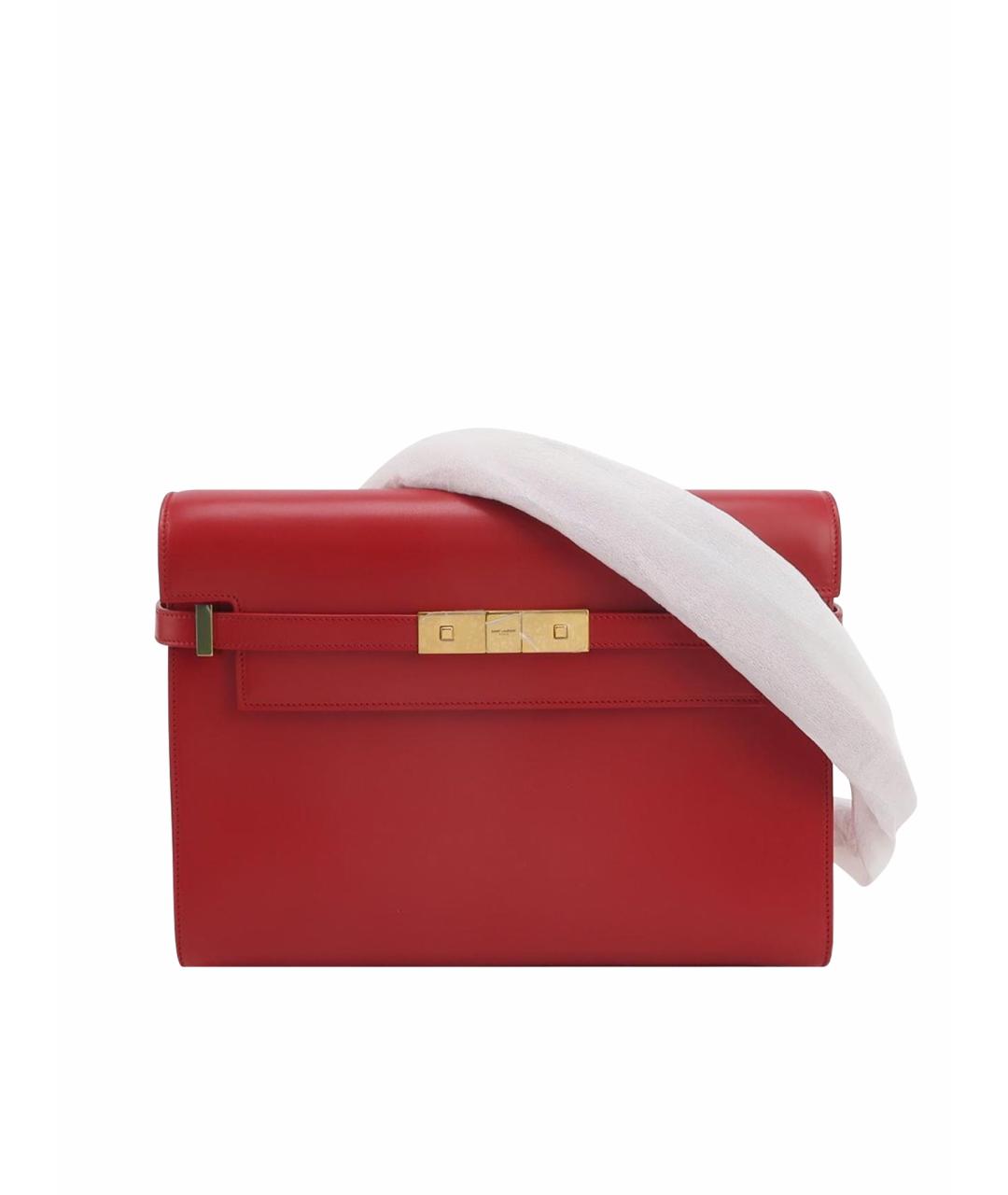 SAINT LAURENT Красная кожаная сумка через плечо, фото 1