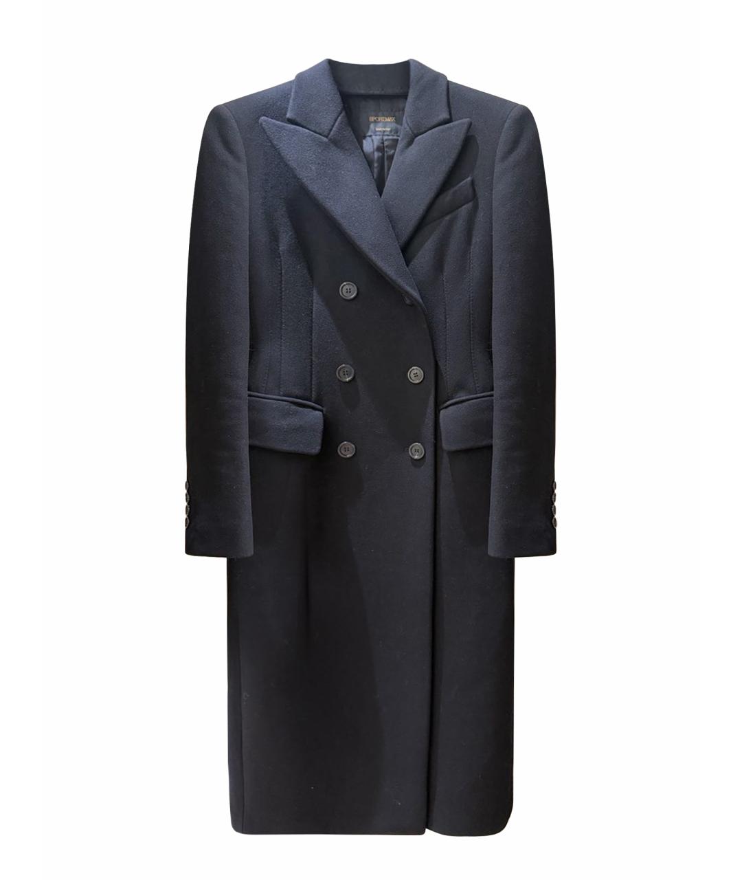 SPORTMAX Черное шерстяное пальто, фото 1