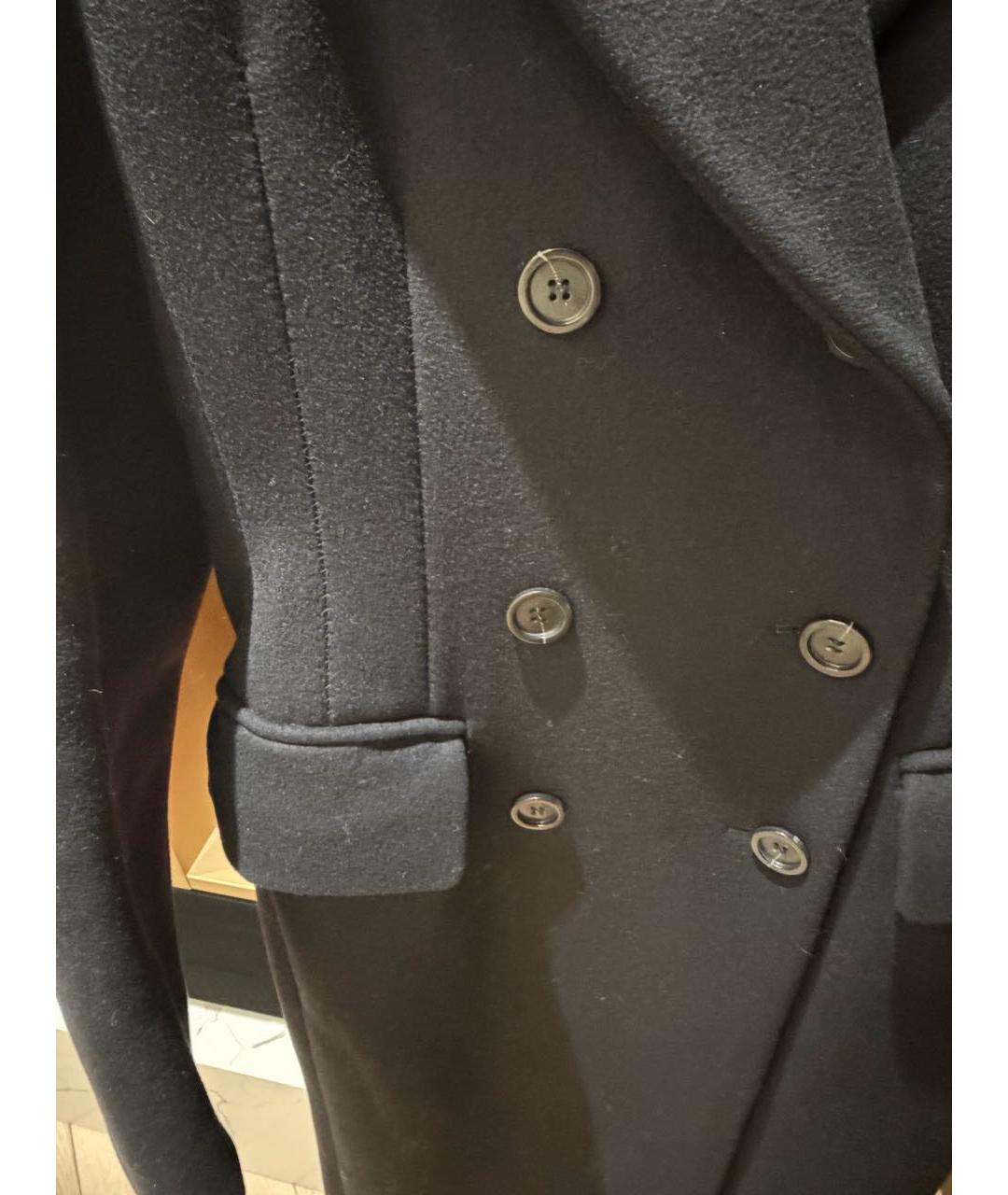 SPORTMAX Черное шерстяное пальто, фото 7