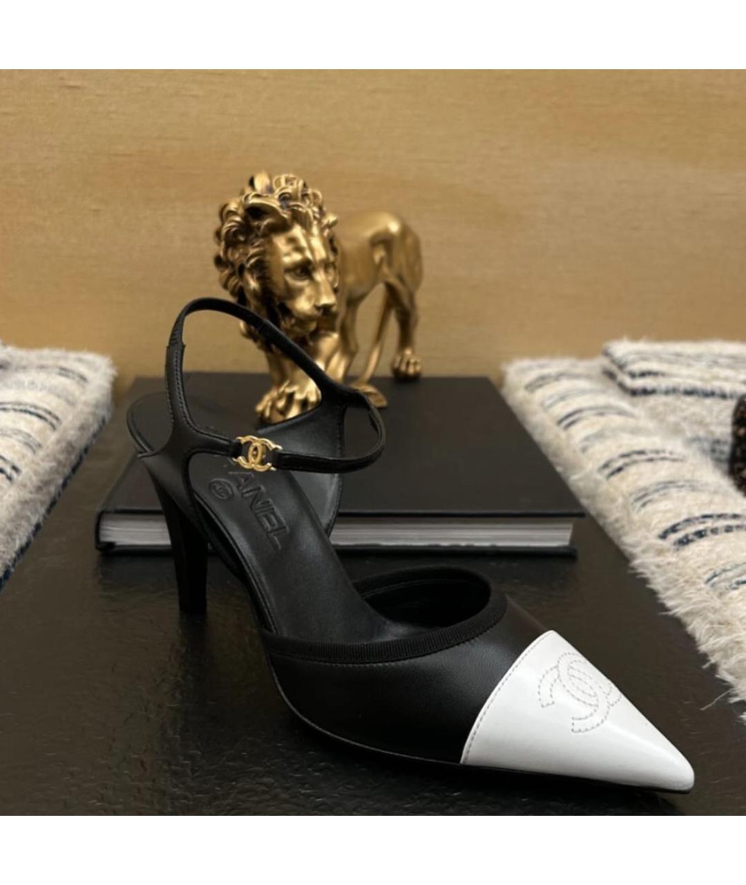 CHANEL Черные кожаные туфли, фото 2