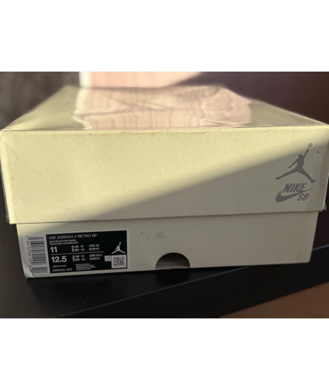 JORDAN Белые кожаные высокие кроссовки / кеды, фото 8