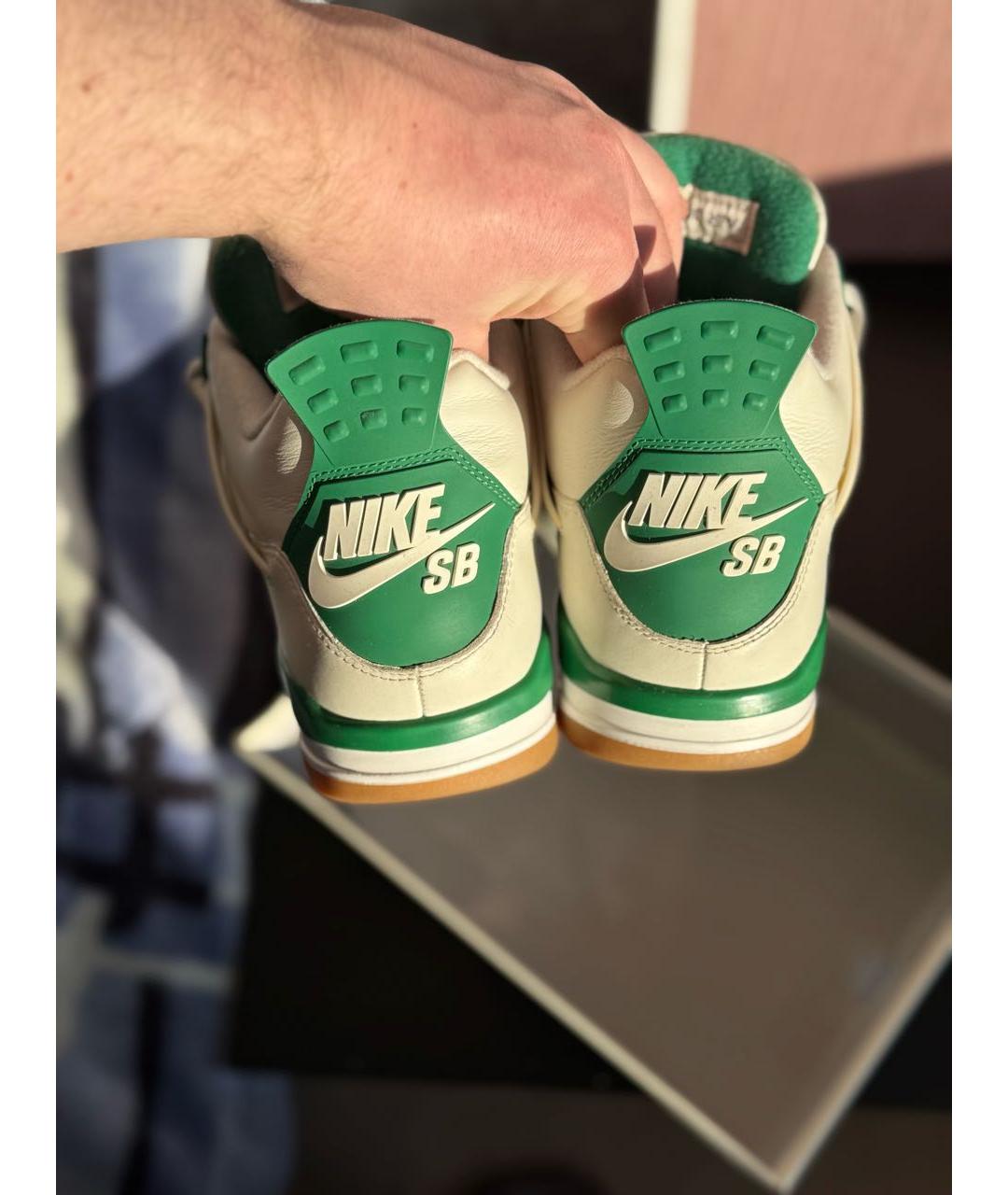 JORDAN Белые кожаные высокие кроссовки / кеды, фото 4