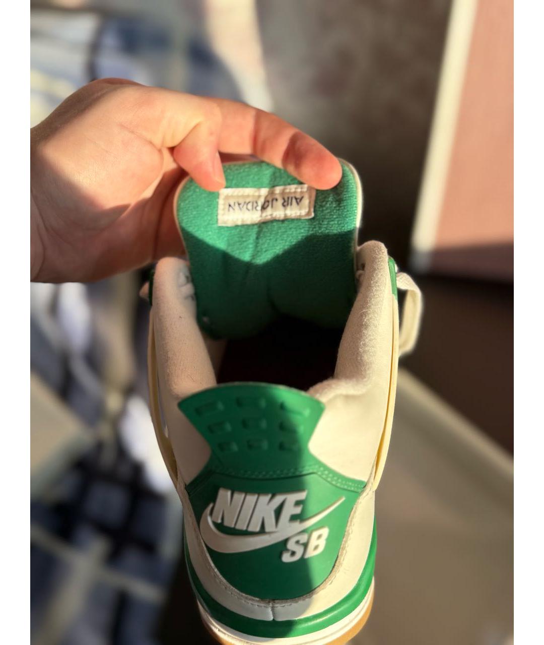 JORDAN Белые кожаные высокие кроссовки / кеды, фото 6