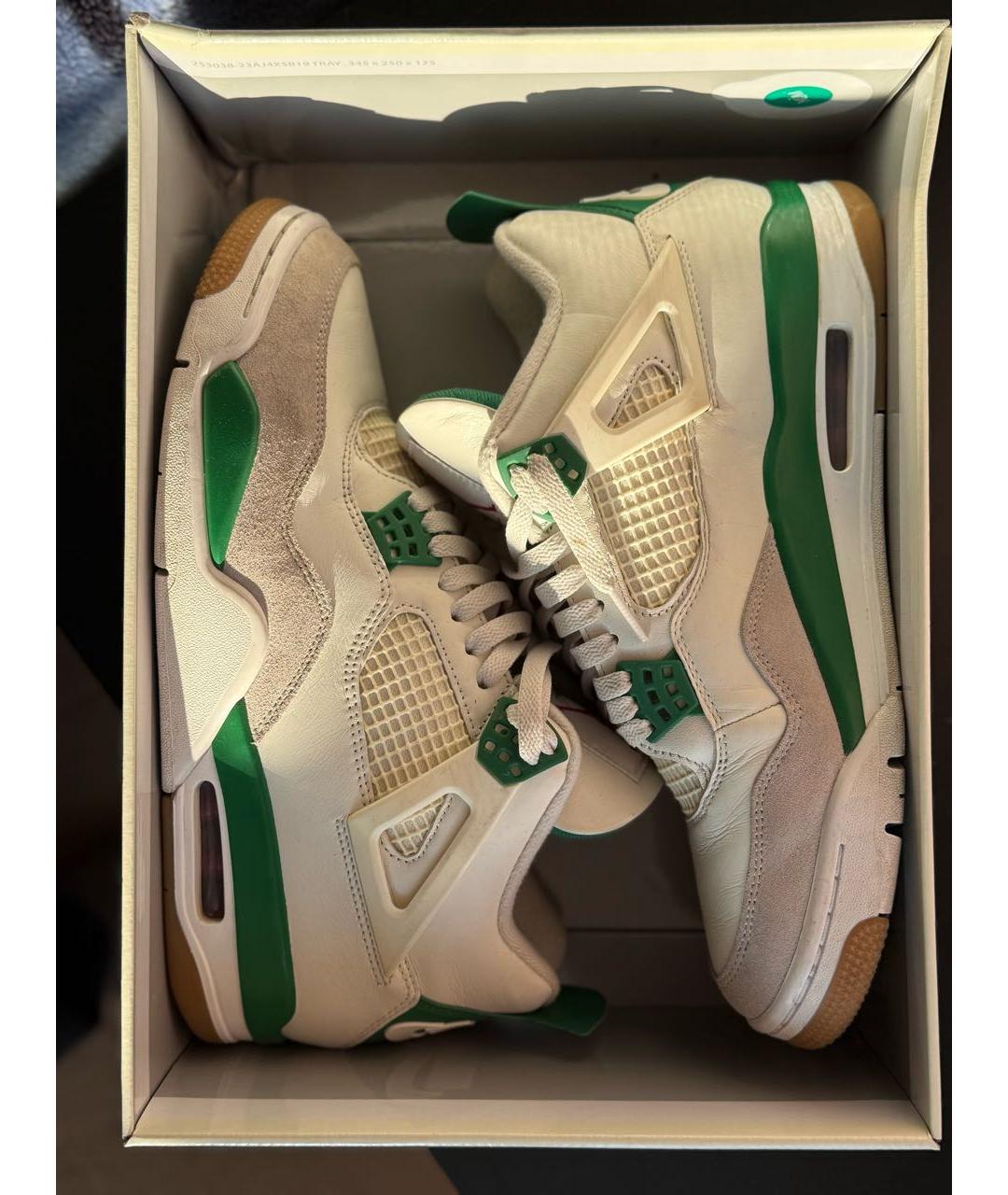 JORDAN Белые кожаные высокие кроссовки / кеды, фото 9