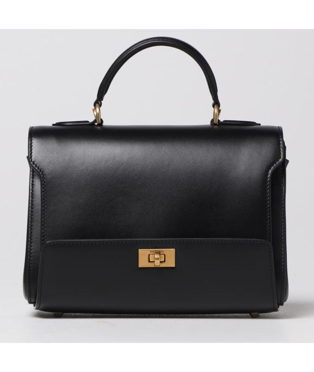 BALENCIAGA Черная кожаная сумка с короткими ручками, фото 8