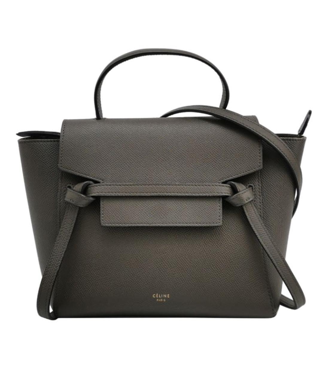 CELINE Желтая кожаная сумка через плечо, фото 5