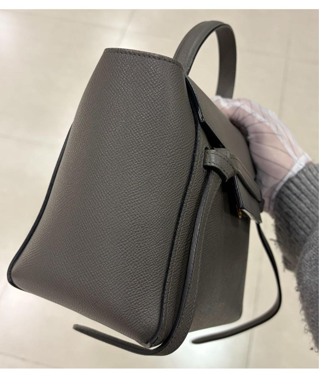 CELINE Желтая кожаная сумка через плечо, фото 3