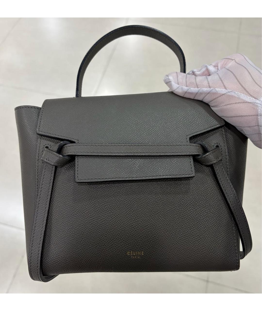 CELINE Желтая кожаная сумка через плечо, фото 2