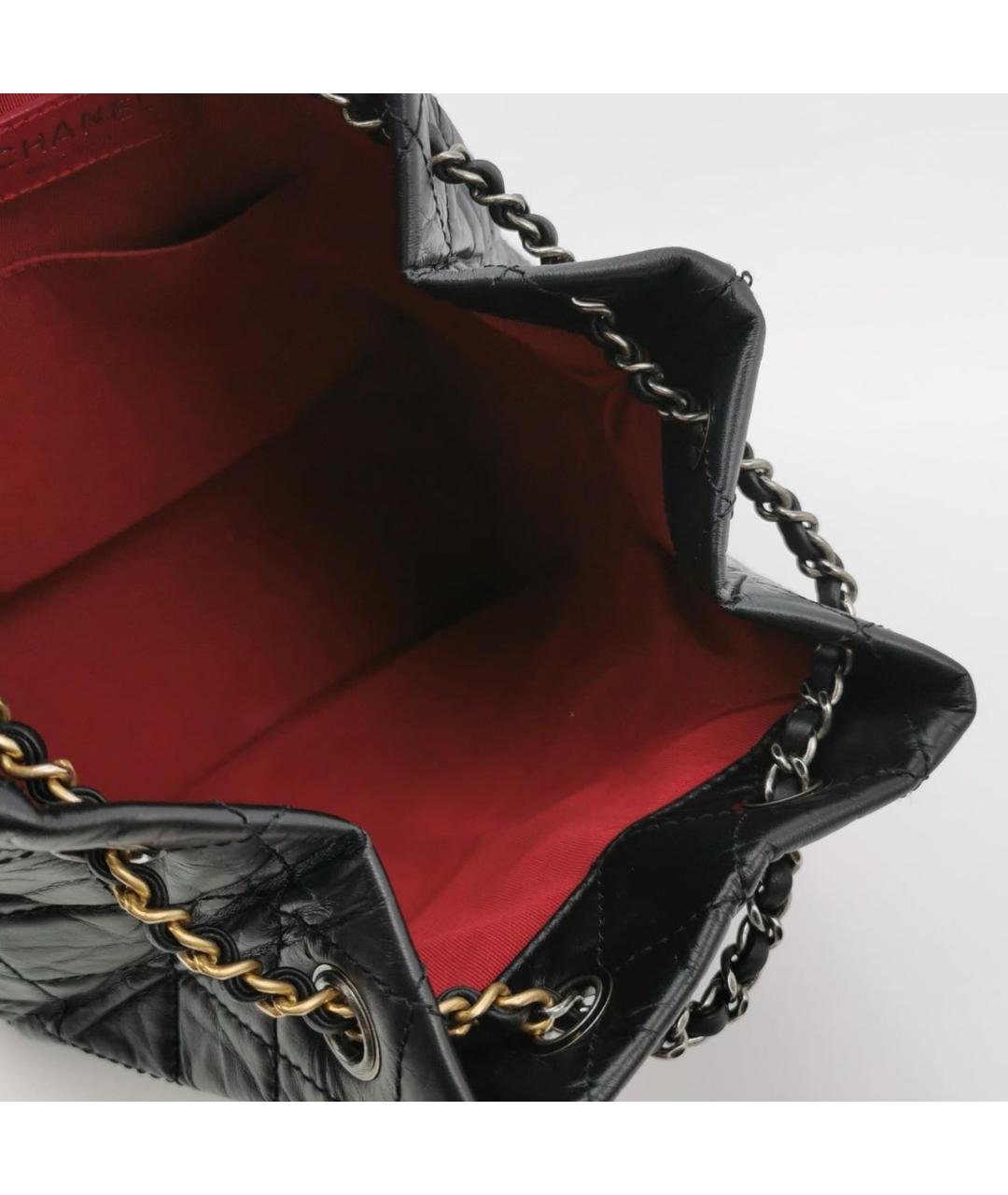 CHANEL Черный кожаный рюкзак, фото 6