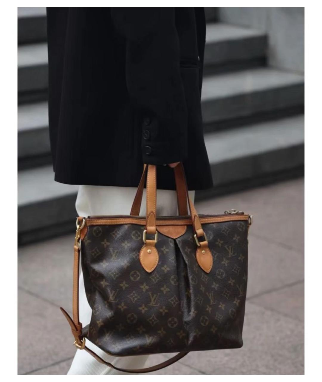 LOUIS VUITTON Коричневая сумка с короткими ручками, фото 2