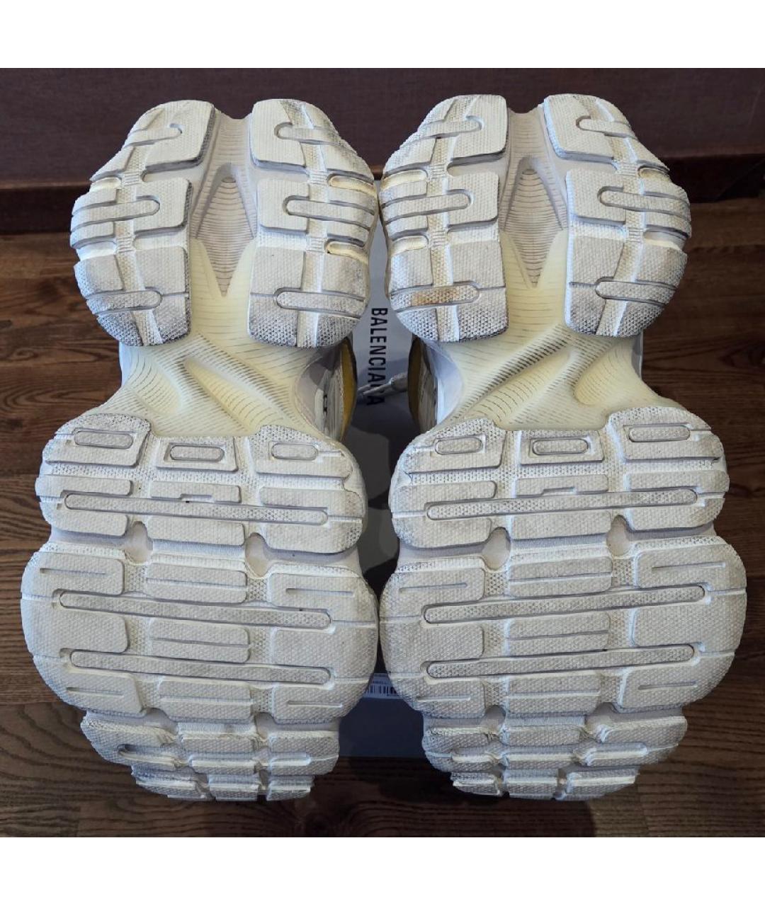 BALENCIAGA Белые текстильные низкие кроссовки / кеды, фото 6