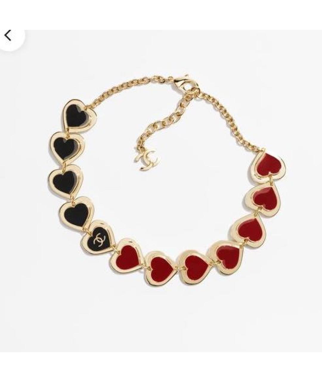 CHANEL Желтое металлическое колье, фото 3