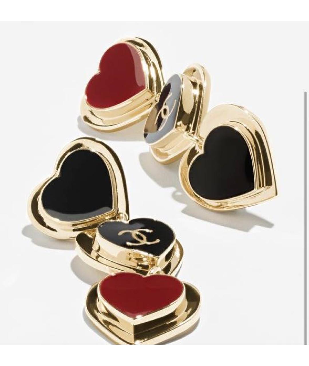 CHANEL Красные металлические серьги, фото 2