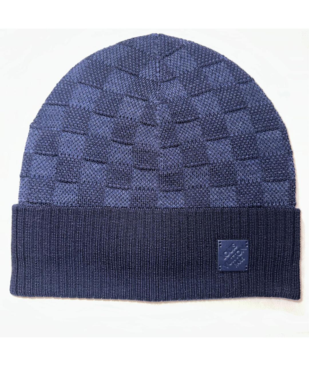 LOUIS VUITTON Темно-синяя шерстяная шапка, фото 4
