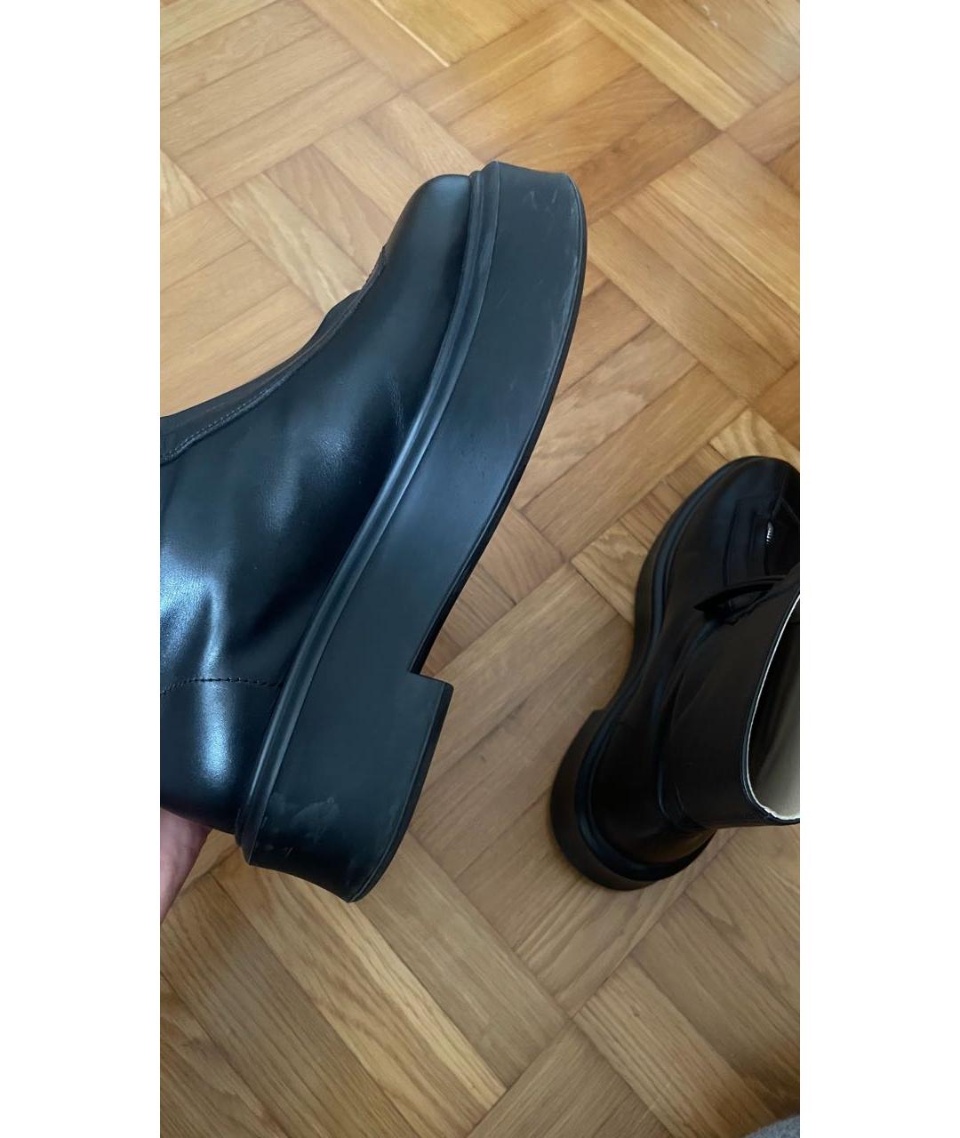 THE ROW Черные кожаные полусапоги, фото 3