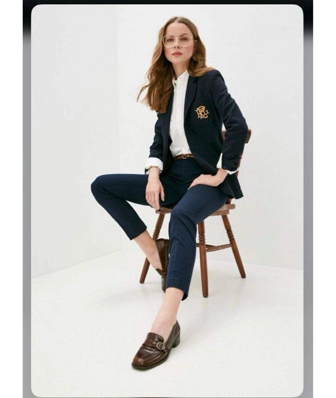 POLO RALPH LAUREN Темно-синий хлопковый жакет/пиджак, фото 8