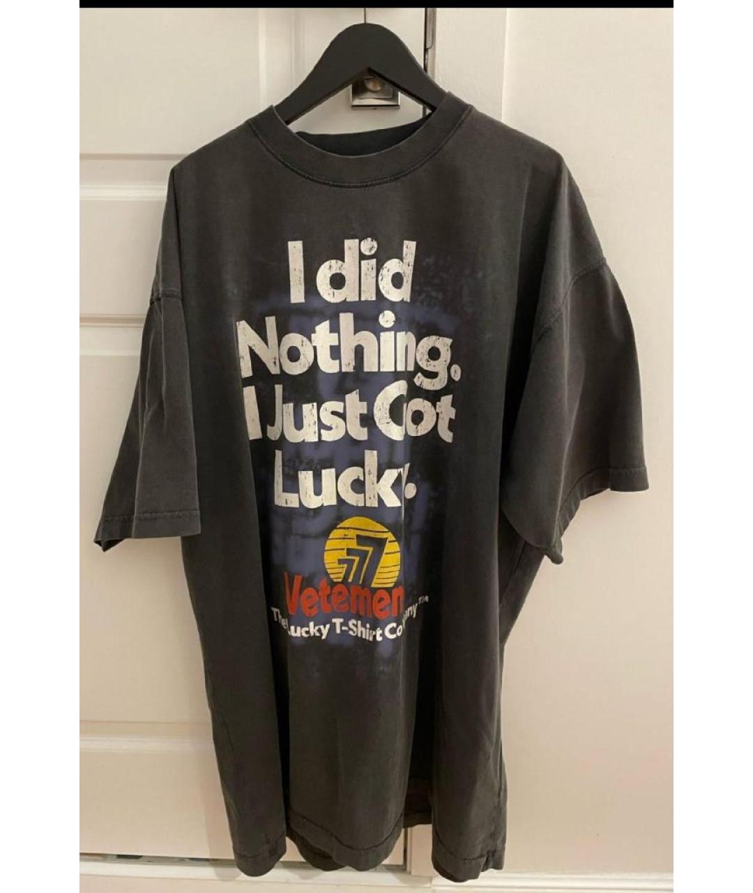 BALENCIAGA Черная хлопковая футболка, фото 4